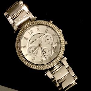 Silver Crystalized Michael Kors watch
